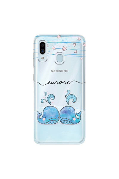 SAMSUNG - Galaxy A20 / A30 - Soft Clear Case - Little Whales