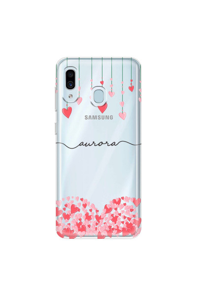 SAMSUNG - Galaxy A20 / A30 - Soft Clear Case - Love Hearts Strings