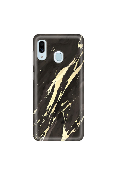SAMSUNG - Galaxy A20 / A30 - Soft Clear Case - Marble Ivory Black