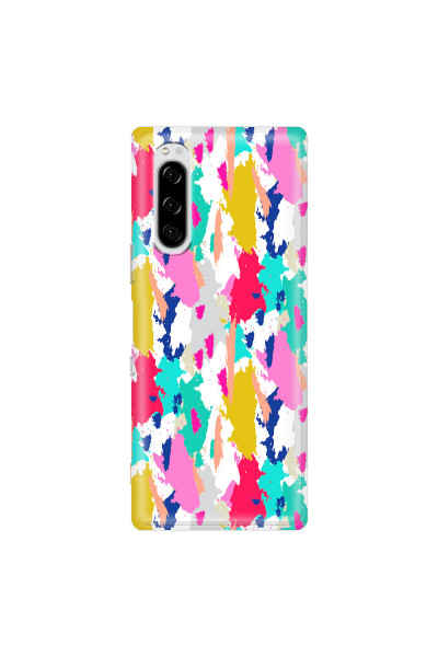 SONY - Sony Xperia 5 - Soft Clear Case - Paint Strokes