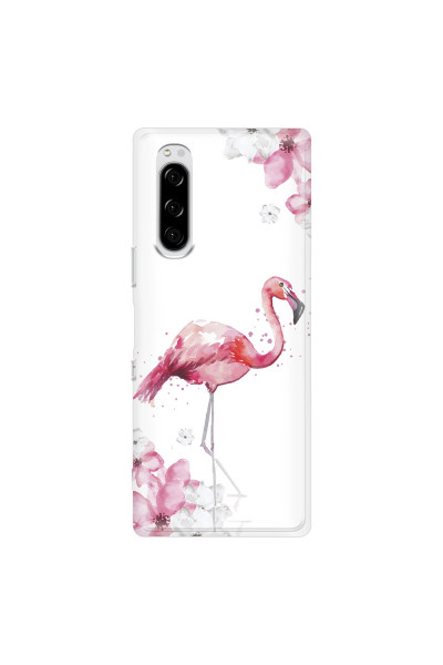 SONY - Sony Xperia 5 - Soft Clear Case - Pink Tropes