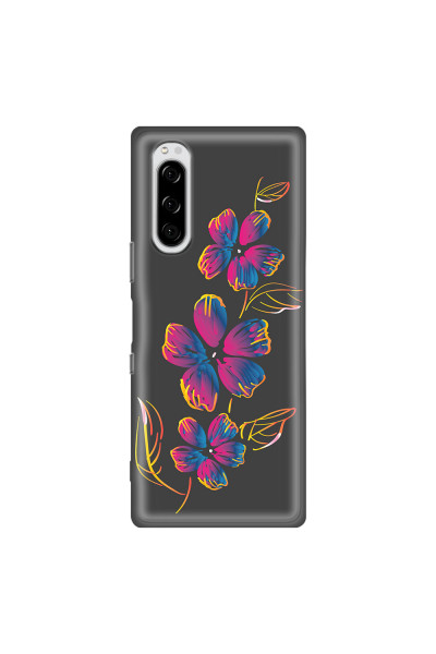 SONY - Sony Xperia 5 - Soft Clear Case - Spring Flowers In The Dark