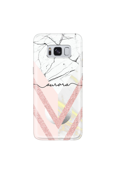 SAMSUNG - Galaxy S8 - Soft Clear Case - Glitter Marble Handwritten
