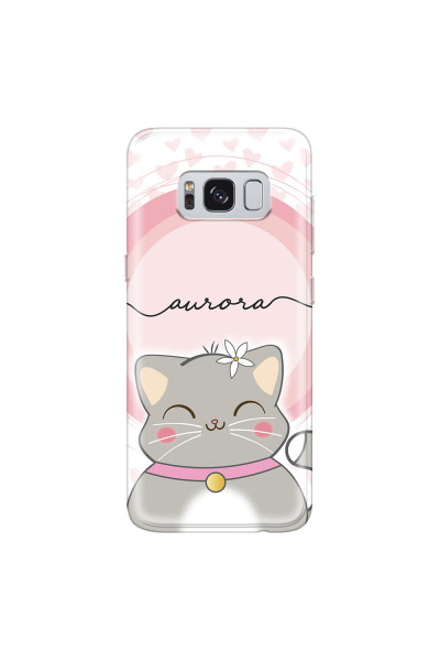 SAMSUNG - Galaxy S8 - Soft Clear Case - Kitten Handwritten