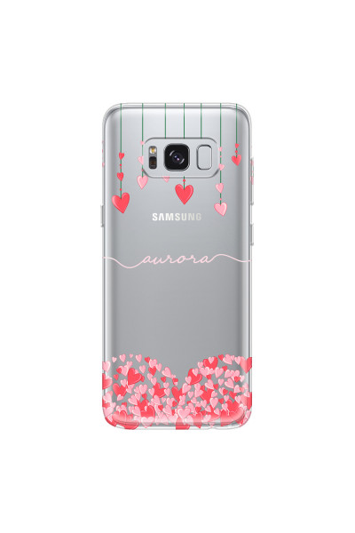 SAMSUNG - Galaxy S8 - Soft Clear Case - Love Hearts Strings Pink