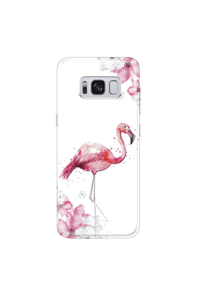SAMSUNG - Galaxy S8 - Soft Clear Case - Pink Tropes