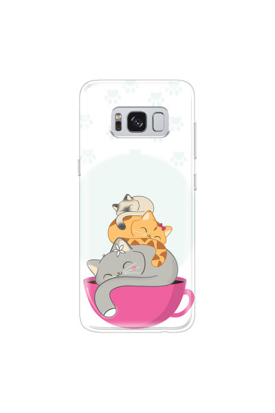 SAMSUNG - Galaxy S8 - Soft Clear Case - Sleep Tight Kitty