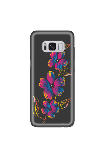 SAMSUNG - Galaxy S8 - Soft Clear Case - Spring Flowers In The Dark