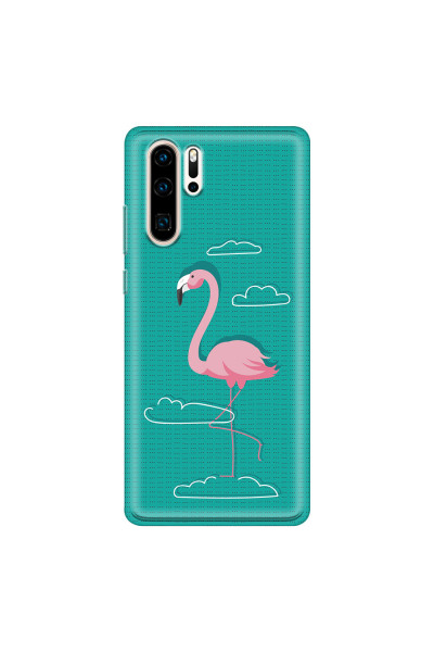 HUAWEI - P30 Pro - Soft Clear Case - Cartoon Flamingo