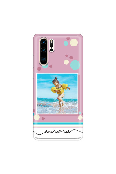 HUAWEI - P30 Pro - Soft Clear Case - Cute Dots Photo Case