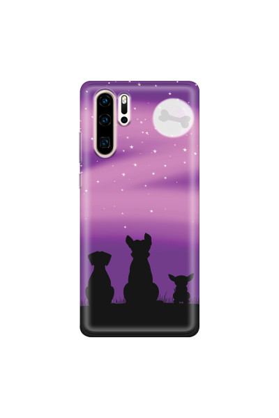 HUAWEI - P30 Pro - Soft Clear Case - Dog's Desire Violet Sky