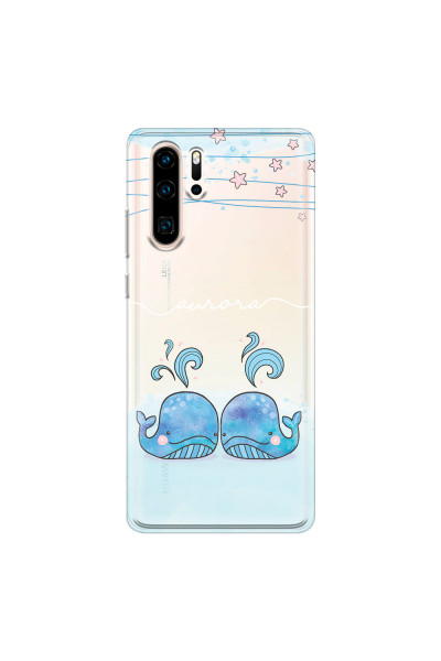 HUAWEI - P30 Pro - Soft Clear Case - Little Whales White