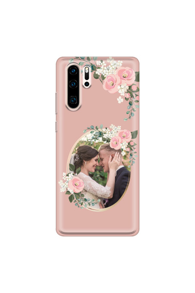 HUAWEI - P30 Pro - Soft Clear Case - Pink Floral Mirror Photo