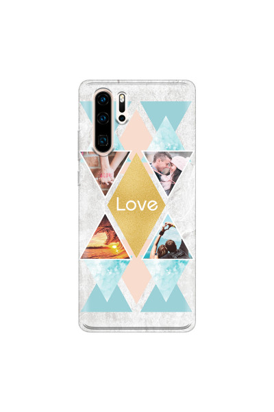 HUAWEI - P30 Pro - Soft Clear Case - Triangle Love Photo