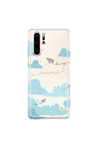 HUAWEI - P30 Pro - Soft Clear Case - Up in the Clouds Purple