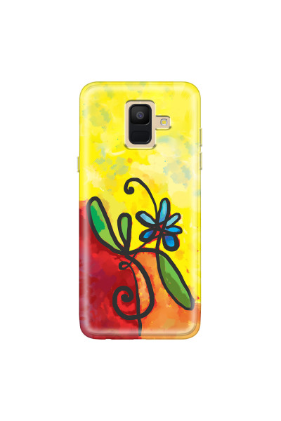 SAMSUNG - Galaxy A6 2018 - Soft Clear Case - Flower in Picasso Style