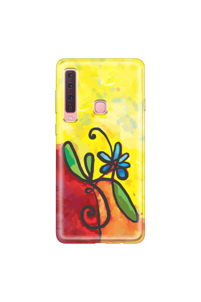 SAMSUNG - Galaxy A9 2018 - Soft Clear Case - Flower in Picasso Style