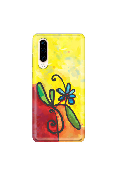 HUAWEI - P30 - Soft Clear Case - Flower in Picasso Style