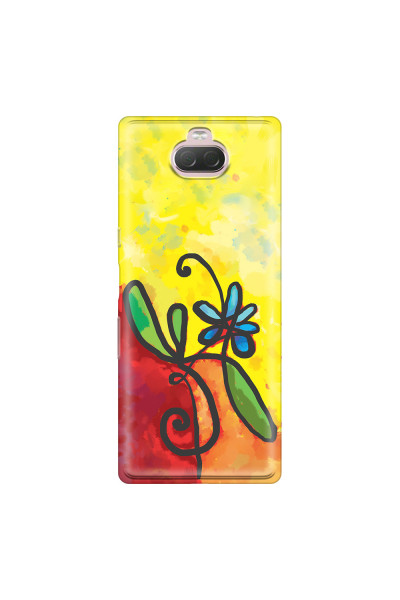 SONY - Sony Xperia 10 Plus - Soft Clear Case - Flower in Picasso Style