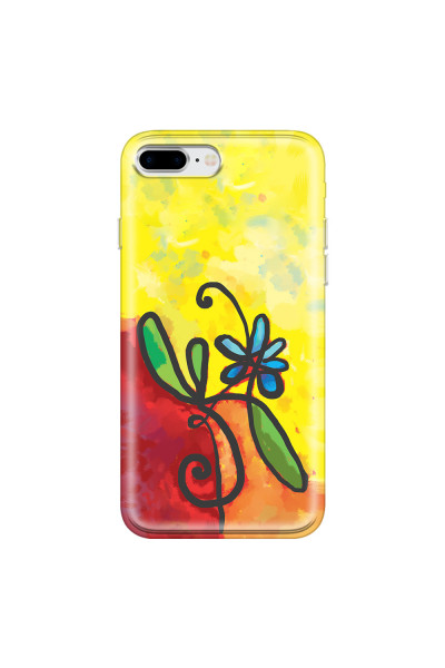 APPLE - iPhone 8 Plus - Soft Clear Case - Flower in Picasso Style