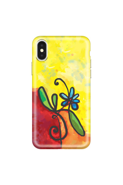 APPLE - iPhone X - Soft Clear Case - Flower in Picasso Style