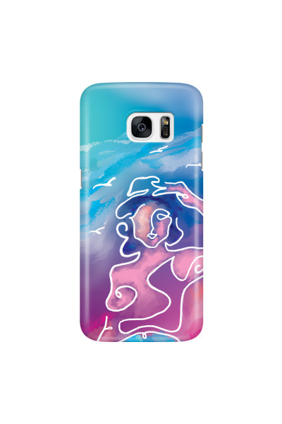 SAMSUNG - Galaxy S7 Edge - 3D Snap Case - Lady With Seagulls