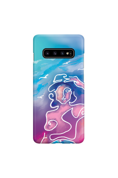 SAMSUNG - Galaxy S10 - 3D Snap Case - Lady With Seagulls