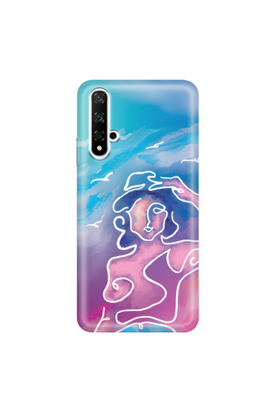HONOR - Honor 20 - Soft Clear Case - Lady With Seagulls