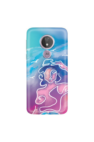 MOTOROLA by LENOVO - Moto G7 Power - Soft Clear Case - Lady With Seagulls