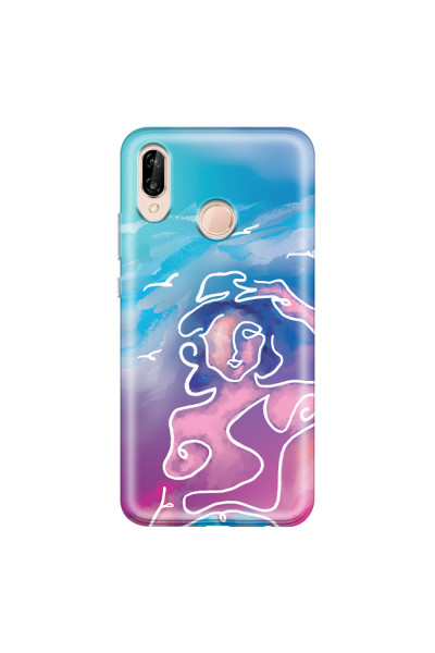 HUAWEI - P20 Lite - Soft Clear Case - Lady With Seagulls