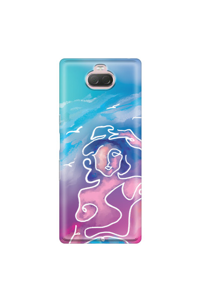 SONY - Sony Xperia 10 - Soft Clear Case - Lady With Seagulls
