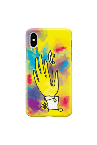 APPLE - iPhone XS - 3D Snap Case - Abstract Hand Paint