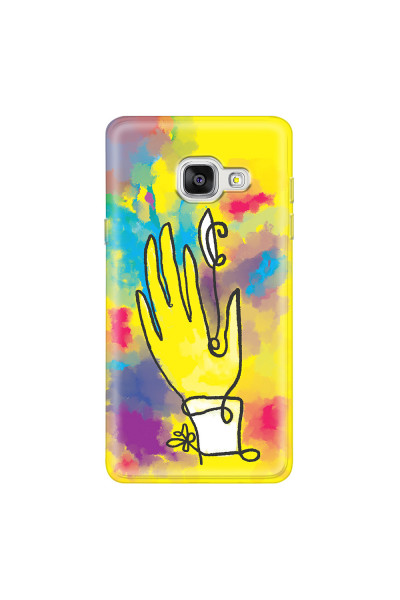 SAMSUNG - Galaxy A3 2017 - Soft Clear Case - Abstract Hand Paint