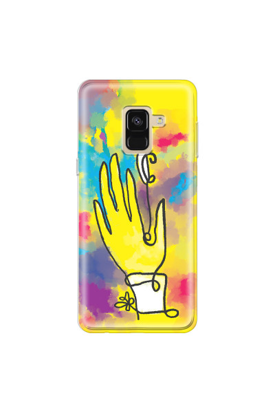SAMSUNG - Galaxy A8 - Soft Clear Case - Abstract Hand Paint