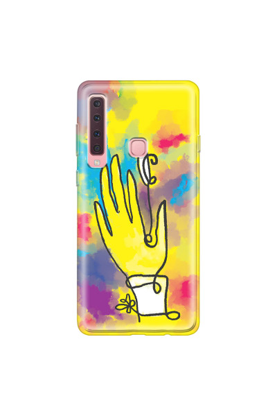 SAMSUNG - Galaxy A9 2018 - Soft Clear Case - Abstract Hand Paint