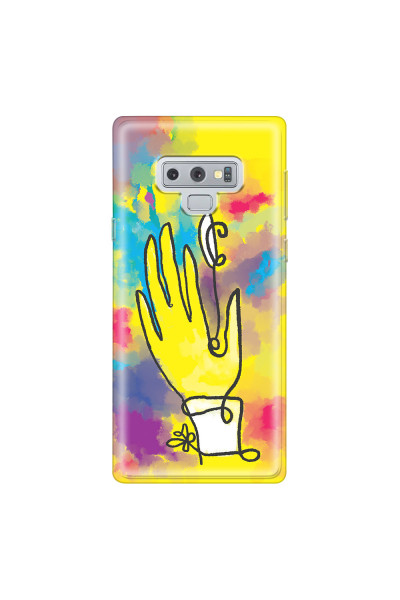 SAMSUNG - Galaxy Note 9 - Soft Clear Case - Abstract Hand Paint