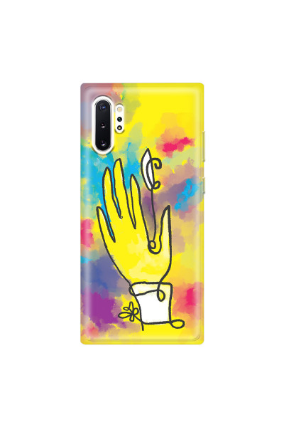 SAMSUNG - Galaxy Note 10 Plus - Soft Clear Case - Abstract Hand Paint