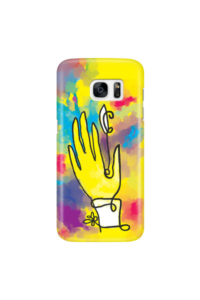SAMSUNG - Galaxy S7 Edge - 3D Snap Case - Abstract Hand Paint