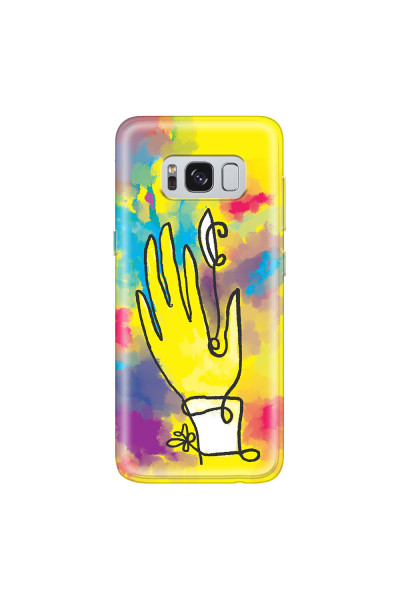 SAMSUNG - Galaxy S8 Plus - Soft Clear Case - Abstract Hand Paint