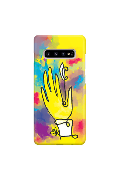 SAMSUNG - Galaxy S10 Plus - 3D Snap Case - Abstract Hand Paint