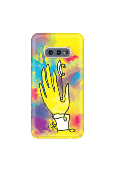 SAMSUNG - Galaxy S10e - Soft Clear Case - Abstract Hand Paint