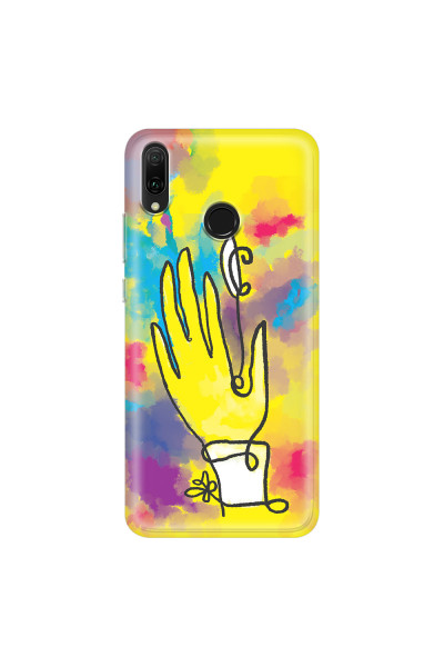 HUAWEI - Y9 2019 - Soft Clear Case - Abstract Hand Paint
