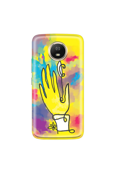MOTOROLA by LENOVO - Moto G5s - Soft Clear Case - Abstract Hand Paint