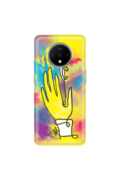 ONEPLUS - OnePlus 7T - Soft Clear Case - Abstract Hand Paint