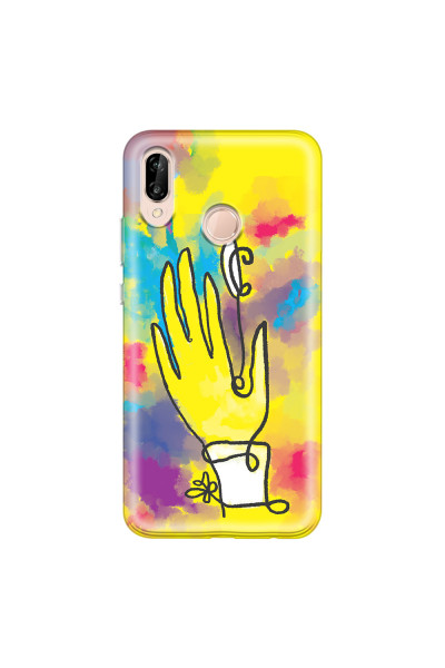 HUAWEI - P20 Lite - Soft Clear Case - Abstract Hand Paint
