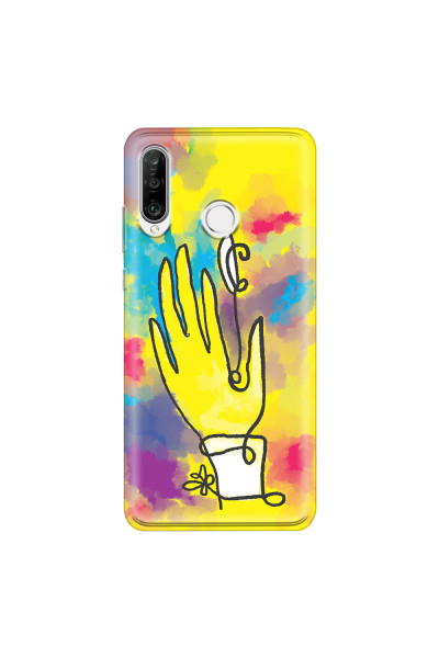 HUAWEI - P30 Lite - Soft Clear Case - Abstract Hand Paint