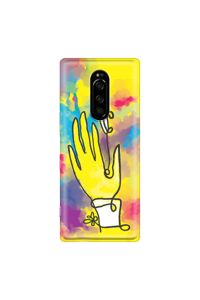SONY - Sony Xperia 1 - Soft Clear Case - Abstract Hand Paint