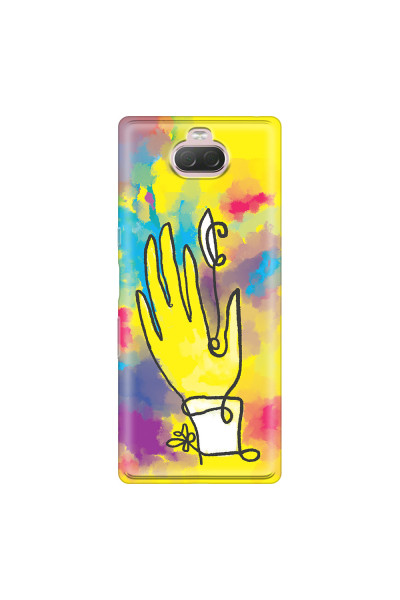 SONY - Sony Xperia 10 - Soft Clear Case - Abstract Hand Paint
