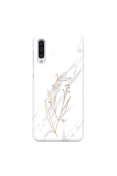 SAMSUNG - Galaxy A70 - 3D Snap Case - White Marble Flowers