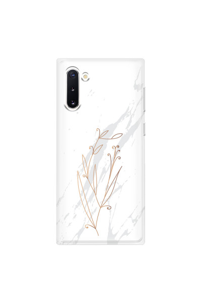 SAMSUNG - Galaxy Note 10 - Soft Clear Case - White Marble Flowers